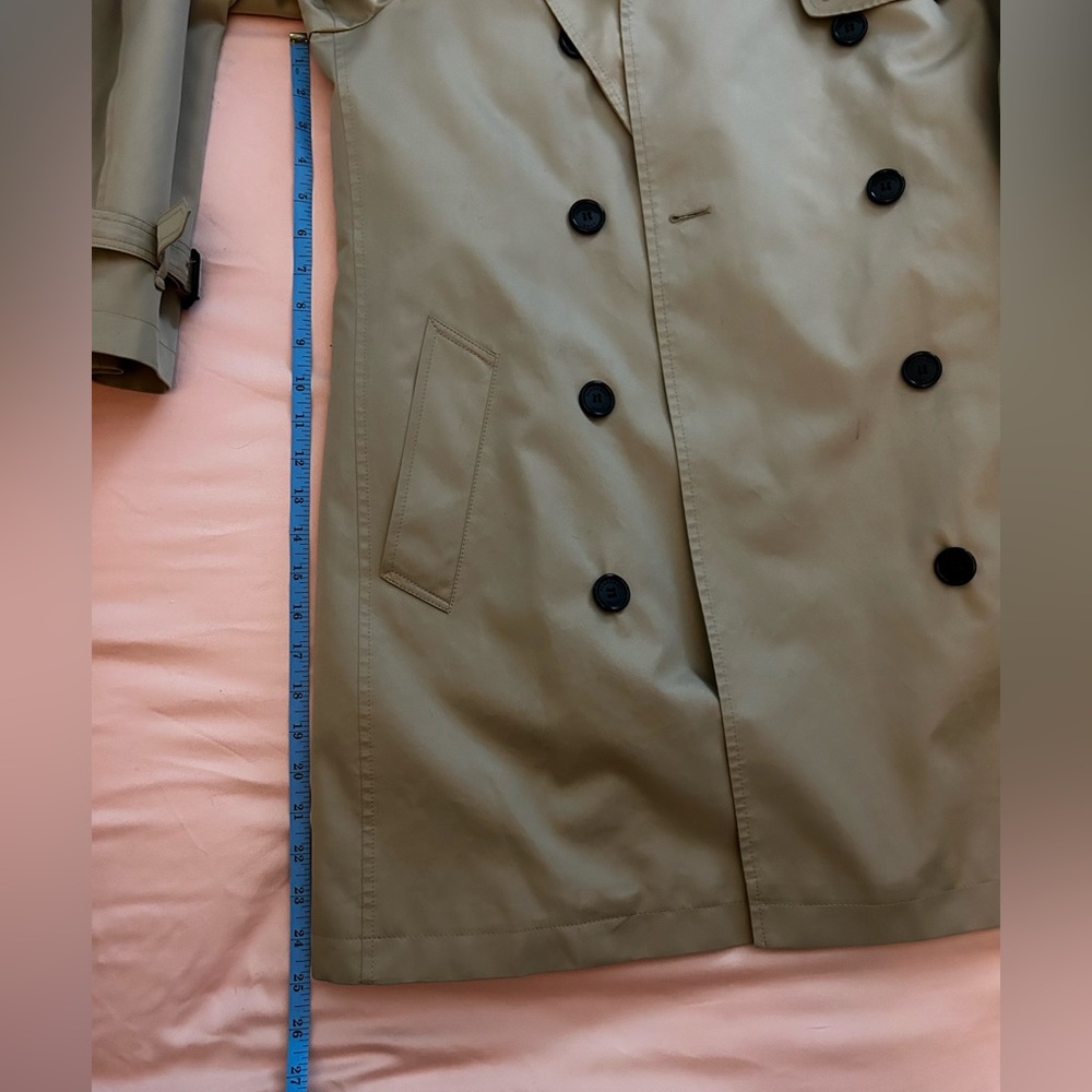 Mid-Length Burberry Brit Trench Coat Size 12 with zippered lining - Picture 15 of 16